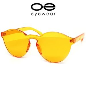 O2 Eyewear 7109 One Piece Rimless Sunglasses(OR)